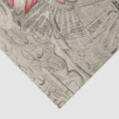 Helder Rood-roze Boeket van Bloemen Decoupage Pape Tissuepapier (Detail)