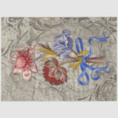 Helder Rood-roze Boeket van Bloemen Decoupage Pape Tissuepapier (Voorkant)