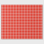 Helder rood ruitpatroon cadeaupapier (Vlak)