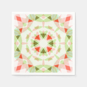 Helder Rood Schattige Groen Roze Ster Meisje's Bab Servet