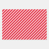 Helder Rood & Wit Gecoördineerde Kerstmis Inpakpapier Vel (Voorkant 3)
