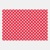 Helder Rood & Wit Gecoördineerde Kerstmis Inpakpapier Vel (Voorkant 2)