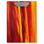 Helder rood zonsonderstel klembord (Voorkant)