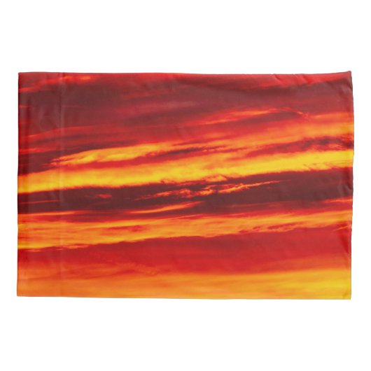 Helder rood zonsonderstel kussensloop (Achterkant)