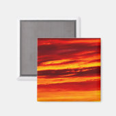 Helder rood zonsonderstel magneet (Voorkant / Achterkant)
