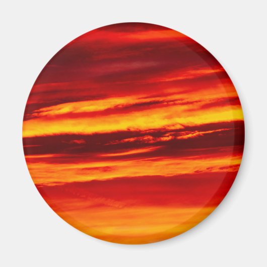 Helder rood zonsonderstel magneet (Voorkant)