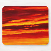 Helder rood zonsonderstel muismat (Voorkant)