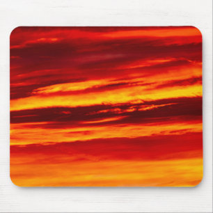 Helder rood zonsonderstel muismat