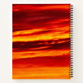 Helder rood zonsonderstel notitieboek (Achterkant)