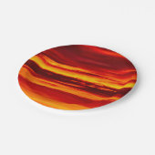 Helder rood zonsonderstel papieren bordje (Gekanteld)