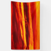 Helder rood zonsonderstel spandoek (Verticaal)