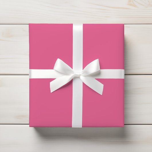Helder Roos Medium Roze Solid Cadeaupapier