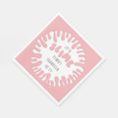 Helder roos roze blauw slijm partij servet (Hoek)