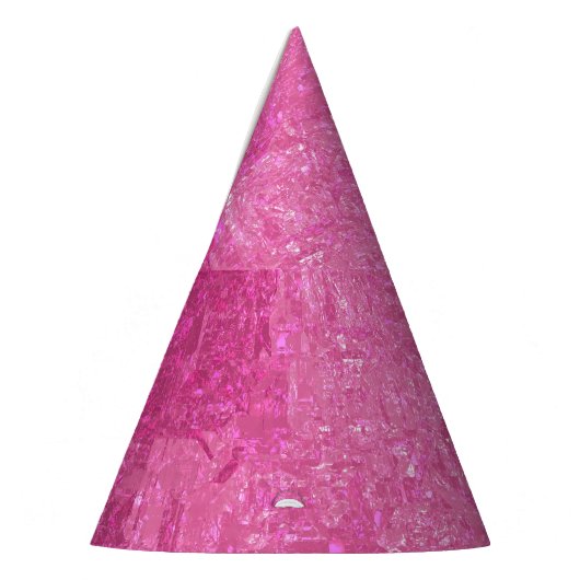 Helder Roze Abstract Mozaïek Gloss Feesthoedjes (Links)