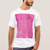 Helder Roze Abstract Mozaïek Gloss T-shirt (Voorkant)