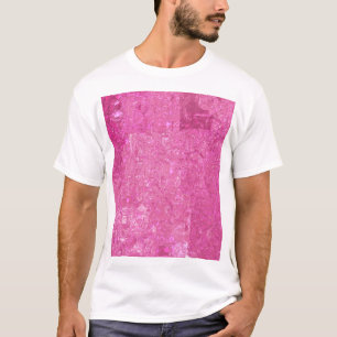 Helder Roze Abstract Mozaïek Gloss T-shirt