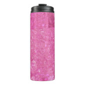 Helder Roze Abstract Mozaïek Gloss Thermosbeker (Voorkant)
