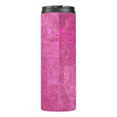 Helder Roze Abstract Mozaïek Gloss Thermosbeker (Achterkant)