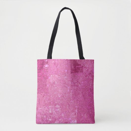 Helder Roze Abstract Mozaïek Gloss Tote Bag (Voorkant)