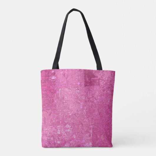 Helder Roze Abstract Mozaïek Gloss Tote Bag (Achterkant)
