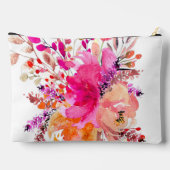 Helder roze aquarel bloemstuk gepersonaliseerd etui (Achterkant)
