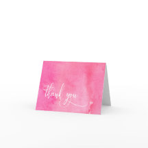 Helder Roze Aquarel Elegante Typografie Dank Je We
