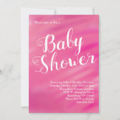 Helder Roze Baby shower Meisje Waterverf Kaart (Voorkant)