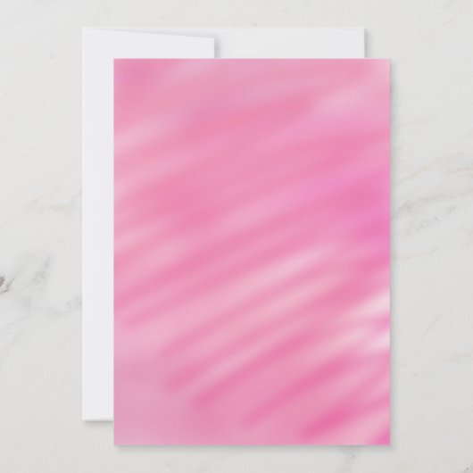 Helder Roze Baby shower Meisje Waterverf Kaart (Achterkant)