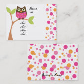 Helder roze Baby Visitekaartje (Voorkant / Achterkant)