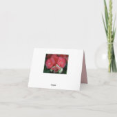 Helder Roze Begonia Notitiekaart (Achterkant)