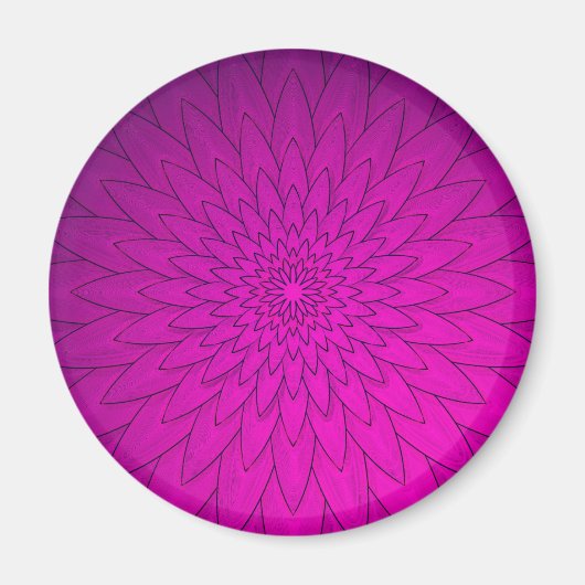 Helder Roze Bloem Magneet (Voorkant)