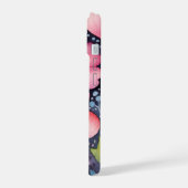 Helder Roze Bloem Waterverf Boho iPhone 15 Case (Linkerkant)