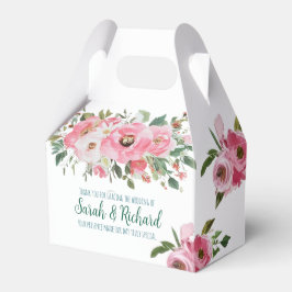 Helder Roze Bloemachtige Bruiloft  Bedankdoosjes