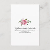 Helder Roze Bloemen Accommodatie bruiloft Informatiekaartje (Achterkant)