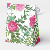 Helder Roze Bloemen Bruiloft Bedankdoosjes (Achterkant)