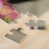 Helder roze bloemen Jigzaag Puzzle Legpuzzel (Zijkant)