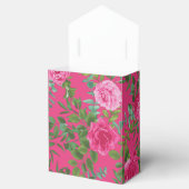 Helder roze bloemenbruiloft bedankdoosjes (Geopend)