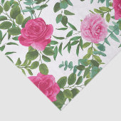 Helder roze bloemenbruiloft tissuepapier (Detail)