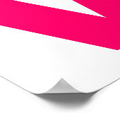 Helder Roze Blok Typografie Liefde Poster (Hoek)
