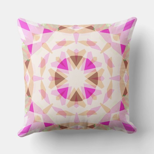 Helder Roze Bruine ster Dopamine Decor Eclectisch Kussen (Achterkant)