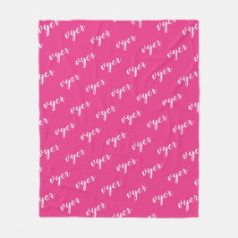 Helder Roze Calligrafie Persoonlijke Herhalende Na Fleece Deken