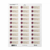 Helder roze  Daisy bruiloft adres Etiket (Full Sheet)