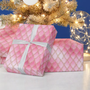 Helder Roze Draakschubben Cadeaupapier