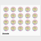 Helder Roze Dripping Glitter Pastel Body Butter Ronde Sticker (Vel)