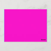Helder Roze Effen Kleur Briefkaart (Achterkant)