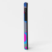 Helder roze en blauwe moderne kunst Case-Mate iPhone case (Achterkant/links)