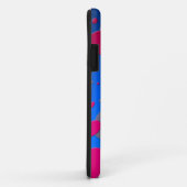 Helder roze en blauwe moderne kunst Case-Mate iPhone case (Achterkant/rechts)