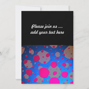 Helder roze en blauwe moderne kunst kaart