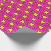 Helder roze en geel All Occasion Wrapping Paper Cadeaupapier (Hoek)