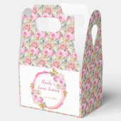 Helder Roze en Goud Elegante Bloemen Sweet Sixteen Bedankdoosjes (Geopend)